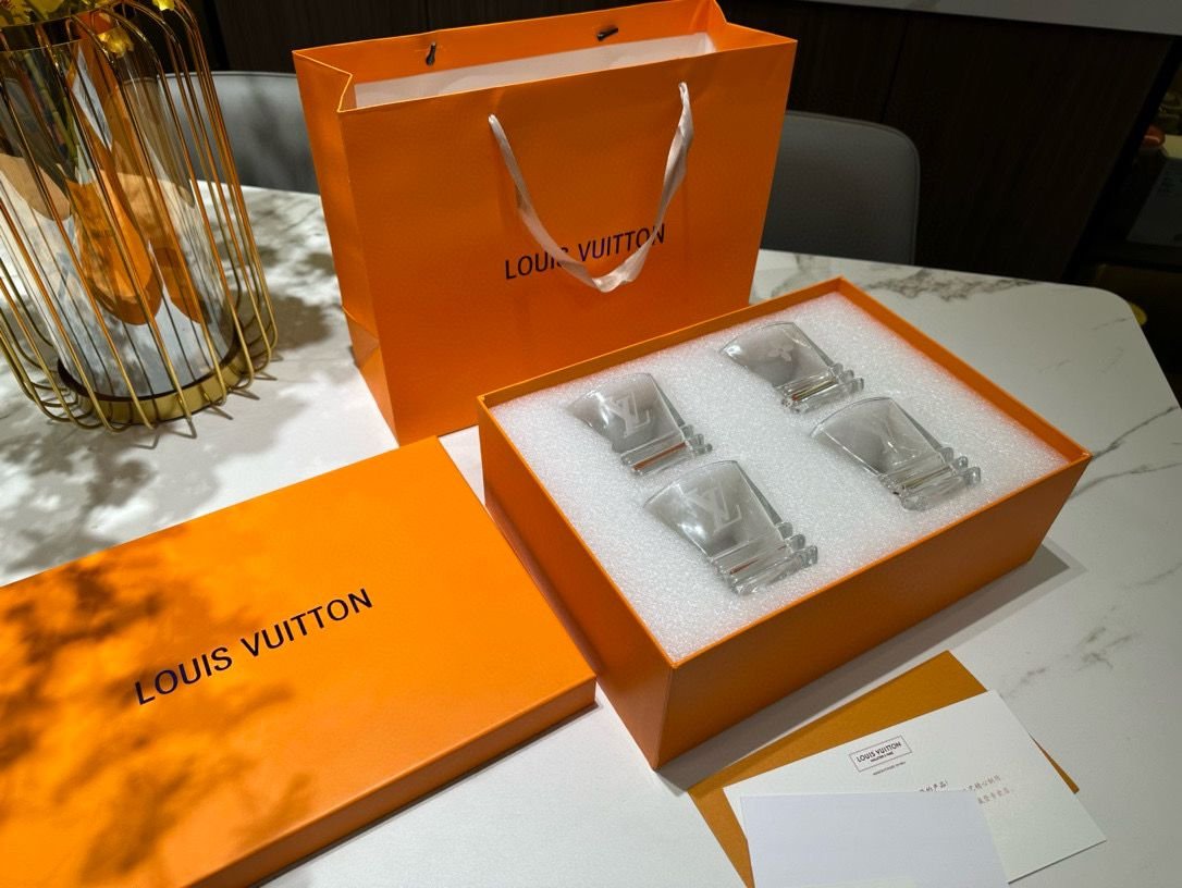 Louis Vuitton LV  Water cups set of four transparent cups. - Image 2 of 6